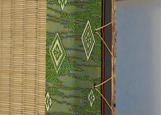 authentic japanese tatami mat brown with green borders