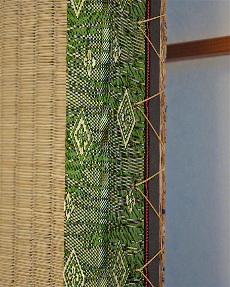 authentic japanese tatami mat brown with green borders