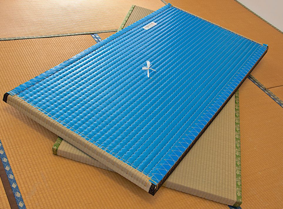 authentic japanese tatami mats blue colour